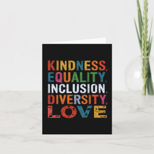 Kindness Gleichheit Inklusion Diversity Liebe Sozi Karte