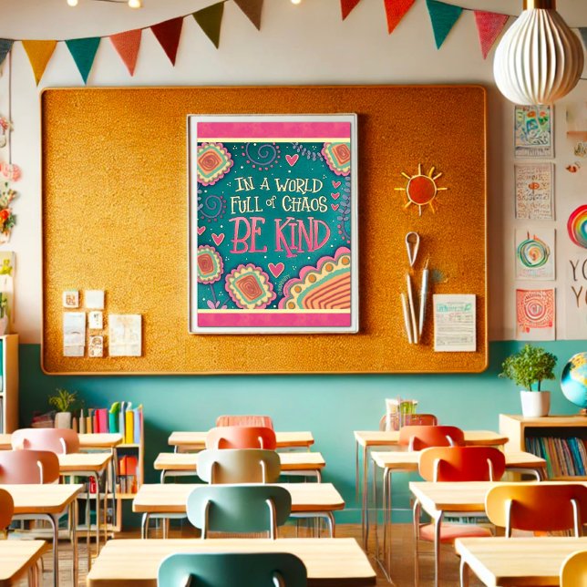 Kindness in Chaos Quote Inspiring  Poster (Von Creator hochgeladen)