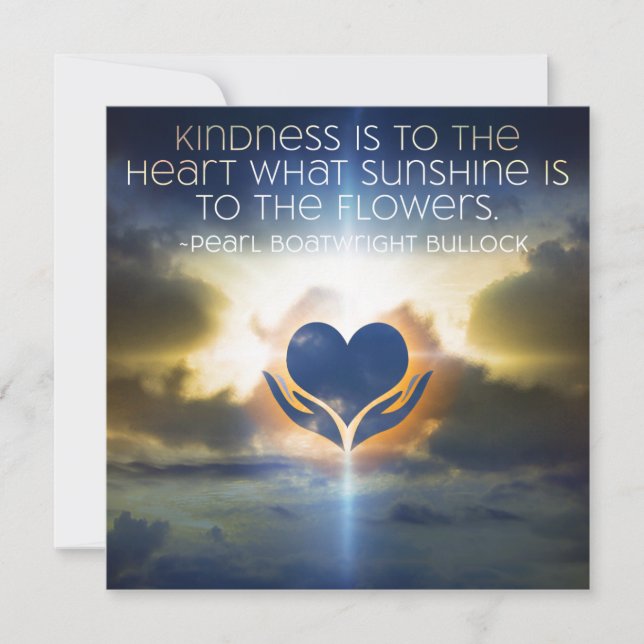 Kindness Inspiration Note Card 5x5 Save The Date (Vorderseite)