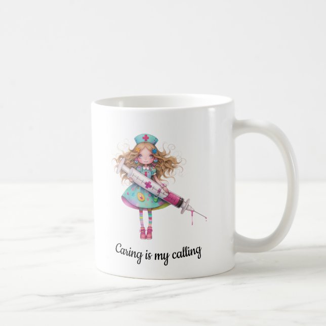 Kindness Is My Calling – Nurse Mug Kaffeetasse (Rechts)
