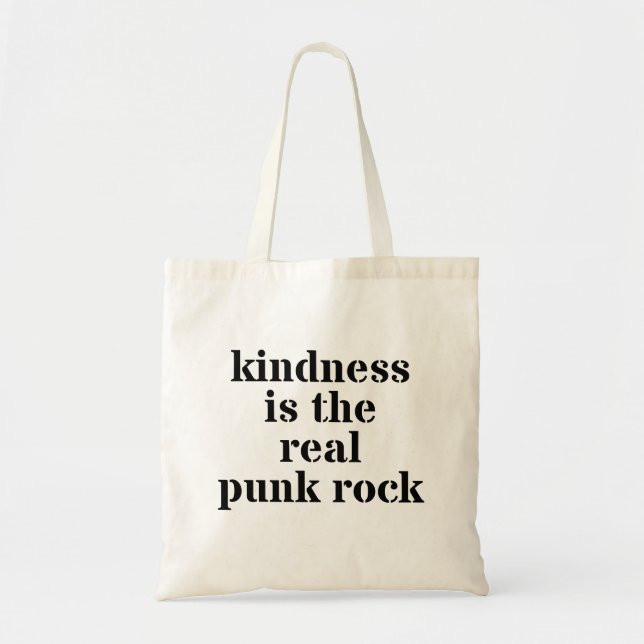 Kindness Is The Real Punk Rock Tragetasche (Vorne)