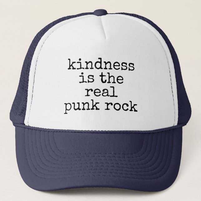 Kindness Is The Real Punk Rock Truckerkappe (Vorderseite)