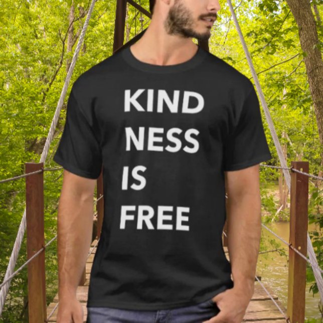 KINDNESS IST FREI Fett Typografie Shirt (Von Creator hochgeladen)