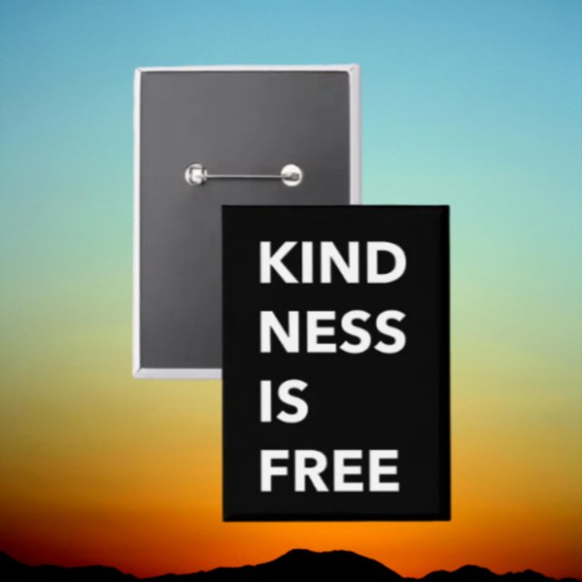 KINDNESS IST FREI Fett Typografy Button (Von Creator hochgeladen)
