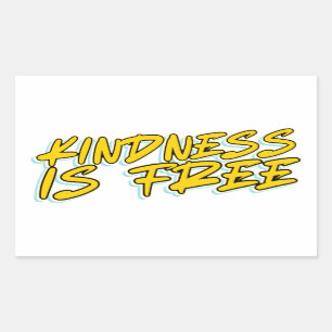 KINDNESS IST FREI RECHTECKIGER AUFKLEBER