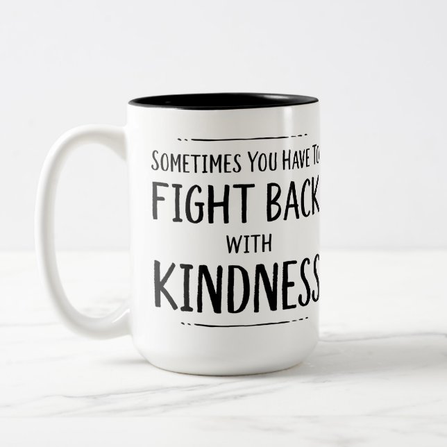 KIndness-Kampf Zweifarbige Tasse (Links)