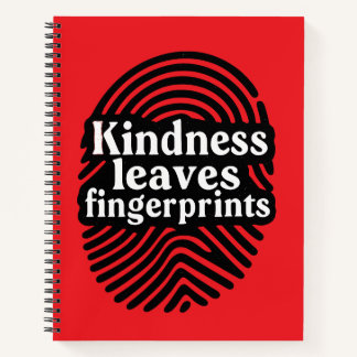 Kindness Leaves Fingerprints Notizbuch