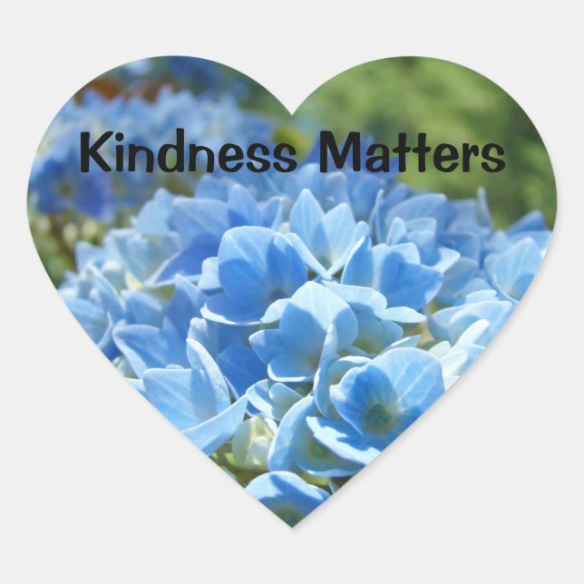 Kindness Matters Aufkleber Hydrangea Blume (Vorderseite)