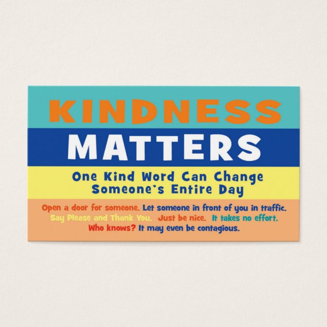 Kindness Matters Cards (Vorderseite)