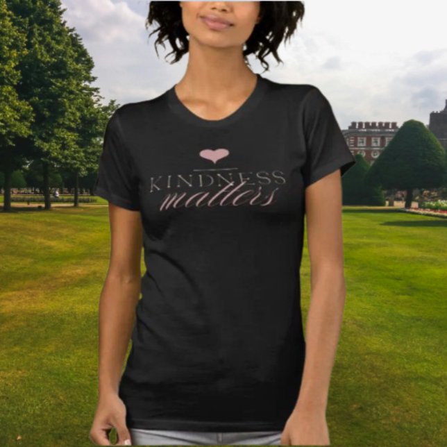 Kindness Matters T - Shirt - Soft Pink Heart (Von Creator hochgeladen)