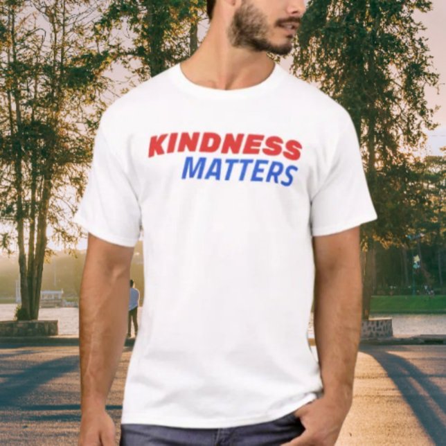 Kindness Matters USA T - Shirt - Red & Blue (Von Creator hochgeladen)