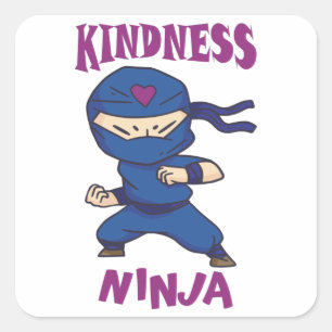 Kindness Ninja, Kampf gegen Mobbing Quadratischer Aufkleber