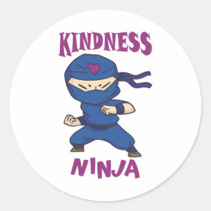 Kindness Ninja, Kampf gegen Mobbing Runder Aufkleber