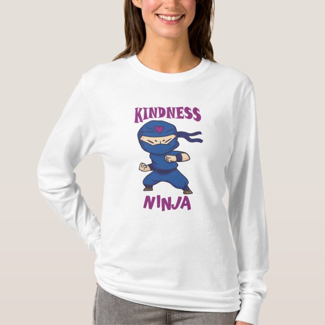 Kindness Ninja, Kampf gegen Mobbing T-Shirt (Vorderseite)