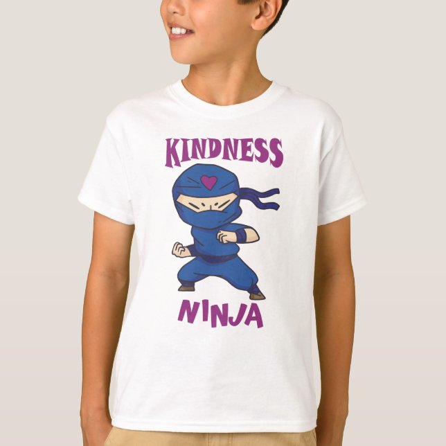 Kindness Ninja, Kampf gegen Mobbing T-Shirt (Vorderseite)