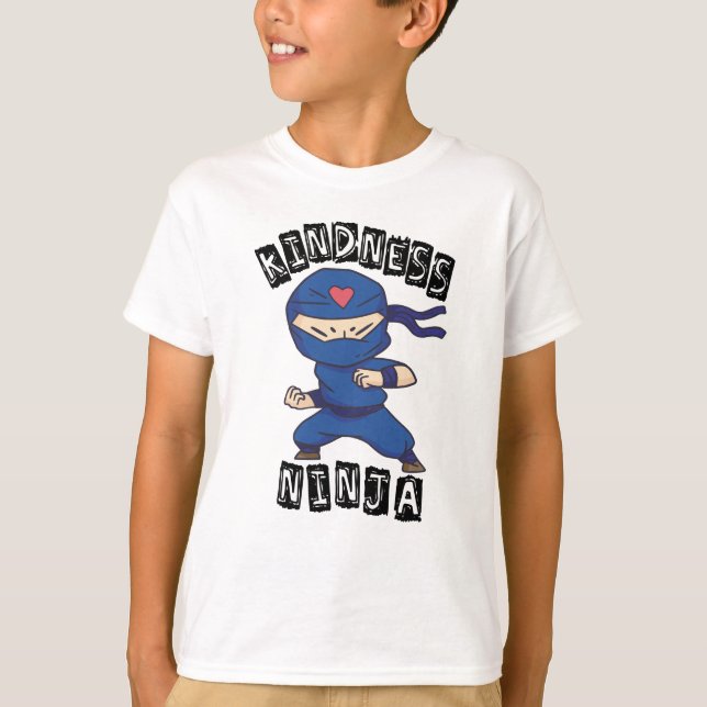 Kindness Ninja, Kampf gegen Mobbing T-Shirt (Vorderseite)