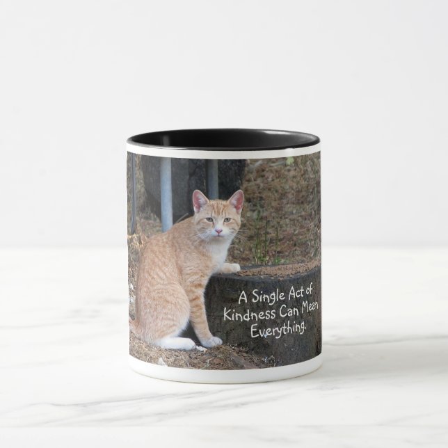 Kindness Orange Tabby Cat 11 oz Tasse (Zentrum)