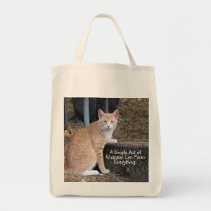 Kindness Orange Tabby Cat Tote Bag Tragetasche