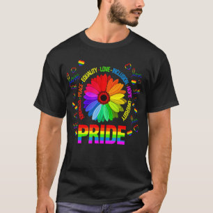 Kindness Peace Equality Liebe Daisy Rainbow Liebe T-Shirt