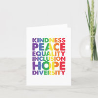 Kindness Peace Equality Liebe Inclusion Hope LGBT