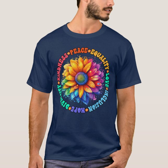 Kindness Peace Equality Love Hope Diversity Human  T-Shirt (Vorderseite)