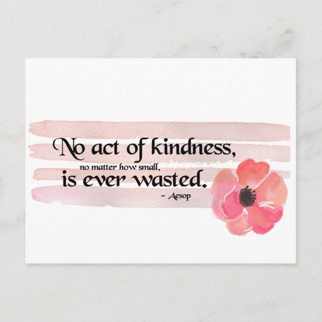 Kindness Pink Postkarte (Vorderseite)