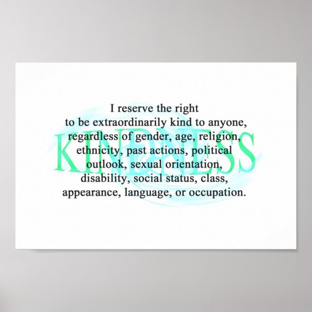 Kindness Poster (Vorne)
