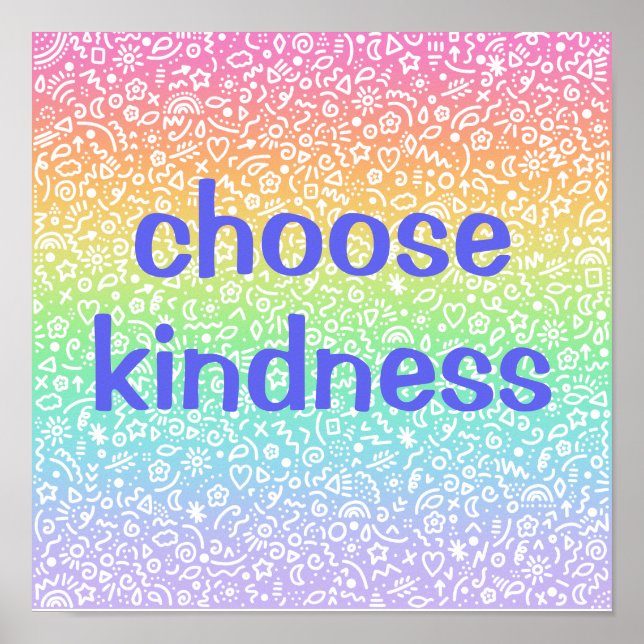 Kindness Rainbow Poster (Vorne)