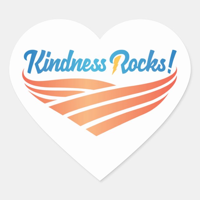 Kindness Rocks Heart Sticker (Vorderseite)