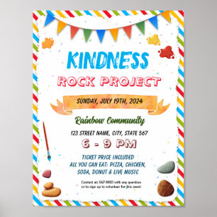 Kindness Rocks Projektereignis Flyer Poster
