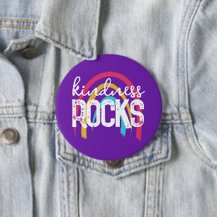 Kindness Rocks Rainbow Button
