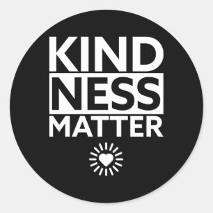 Kindness S Herz Symbol Inspiration Positive Mes Runder Aufkleber