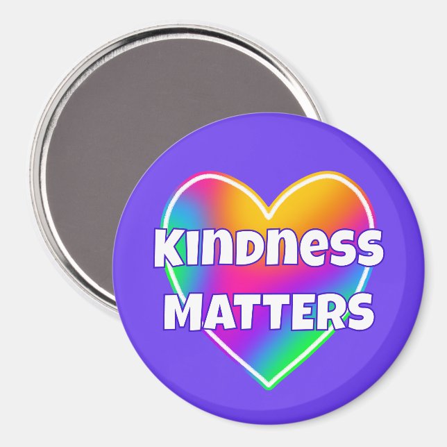 Kindness spielt Rainbow Heart Magnet (Vorderseite/Rückseite)