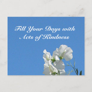 Kindness Sweetpeas Postcard Postkarte