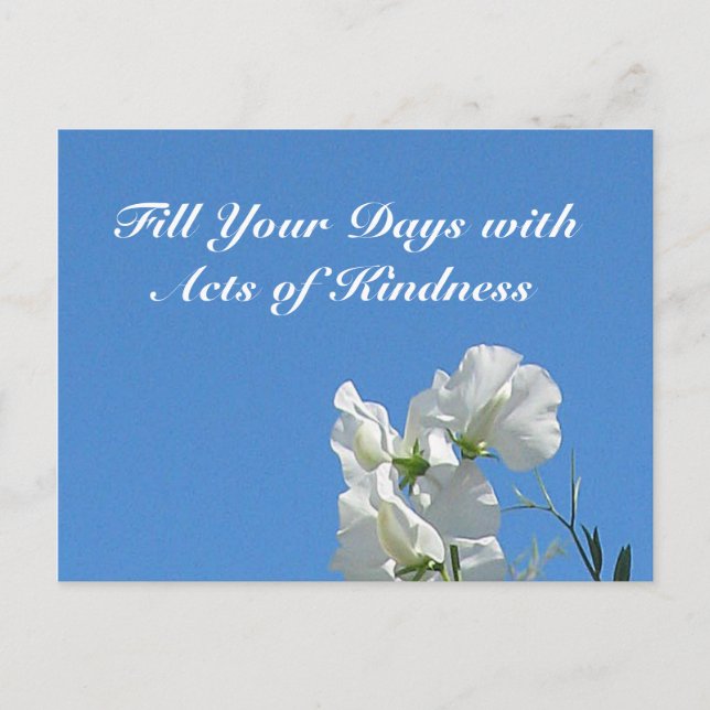 Kindness Sweetpeas Postcard Postkarte (Vorderseite)