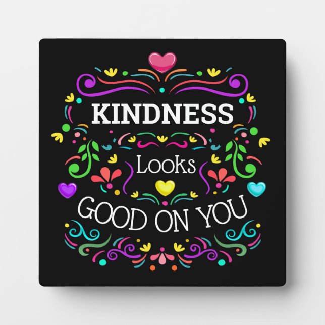 KINDNESS Tabletop Easel Plaque Fotoplatte (Vorderseite)