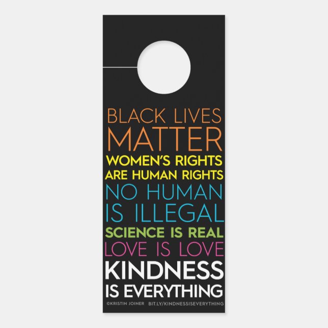 #KindnessIsEverything Door Hanger Türanhänger (Vorderseite)