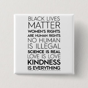 #KindnessIsEverything quadratischer Knopf Button