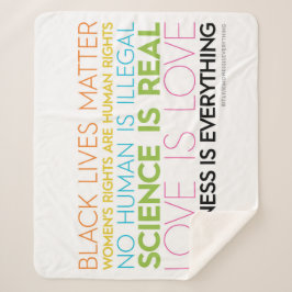 #KindnessIsEverything Sherpa Blanket (weiß) Sherpadecke