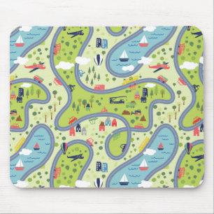 KindRoadtrip Landschaftsmuster Mousepad