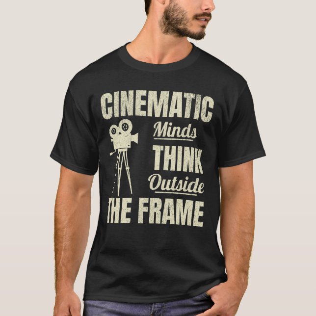 Kinematic Minds Filmmaking Camera Lover T-Shirt (Vorderseite)