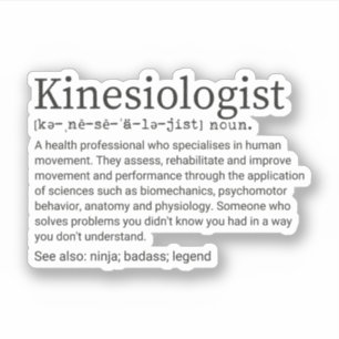 Kinesiologie Kinesiologin Definition Aufkleber