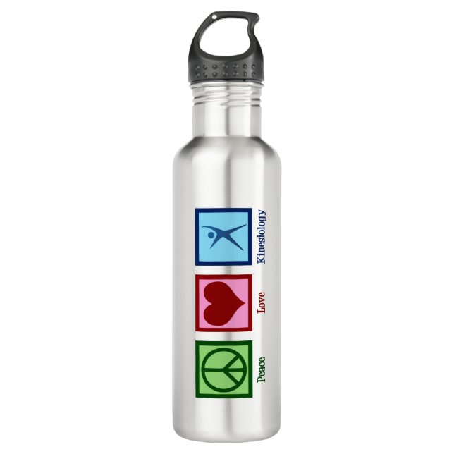 Kinesiologin Peace Liebe Kinesiology Edelstahlflasche (Vorderseite)