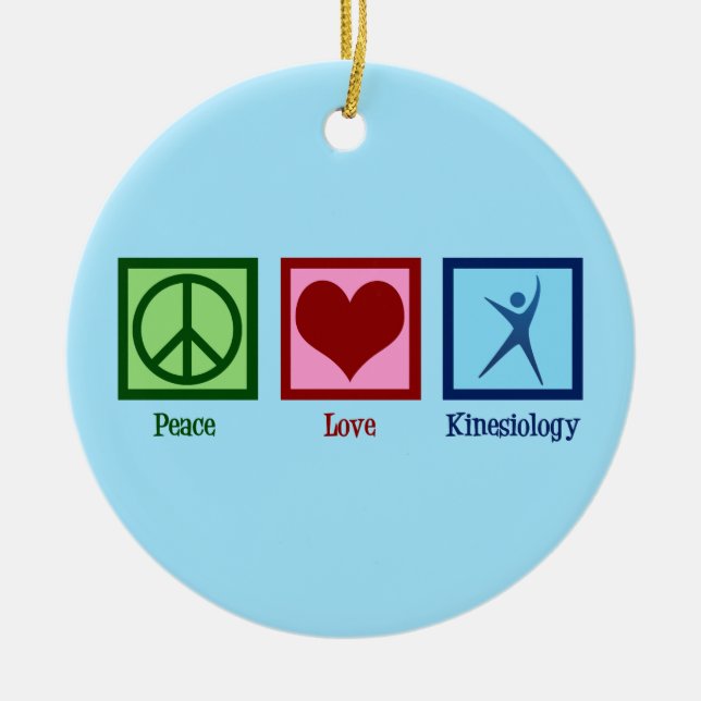 Kinesiologin Peace Liebe Kinesiology Keramik Ornament (Vorne)