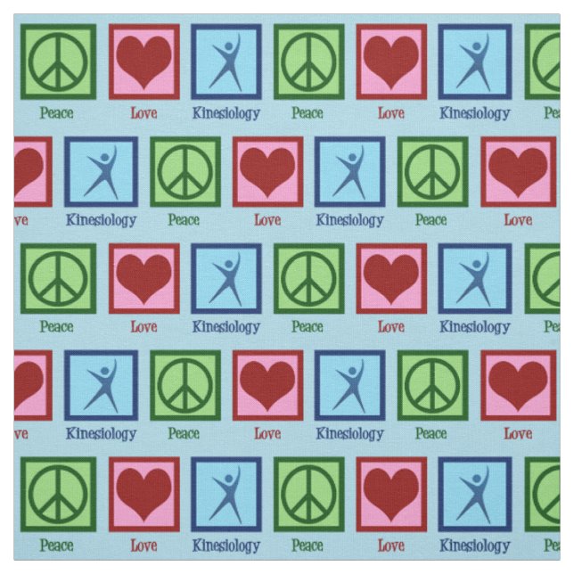 Kinesiologin Peace Liebe Kinesiology Stoff (Muster)