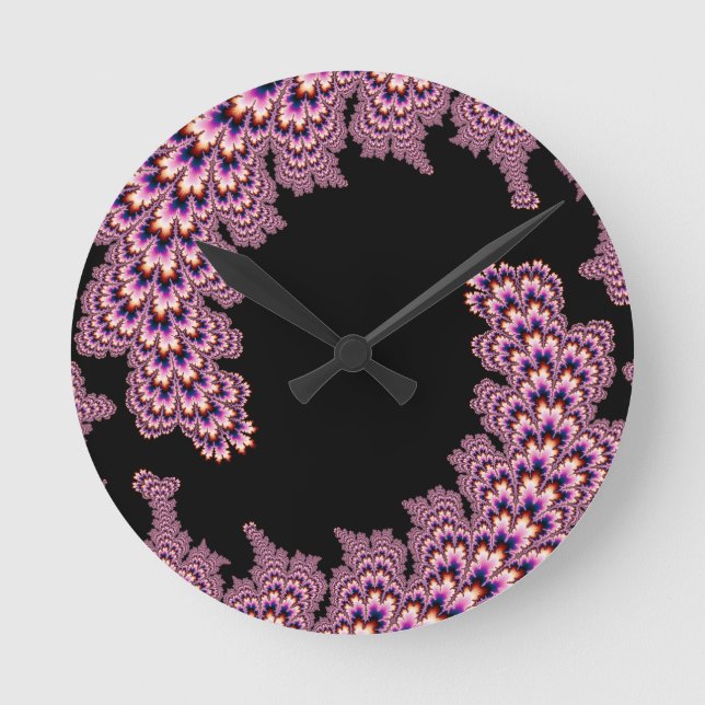 Kinetical - Mandelbrot Art Runde Wanduhr (Vorderseite)