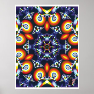 Kinetische Collage-Kaleidoskop-Plakat Poster