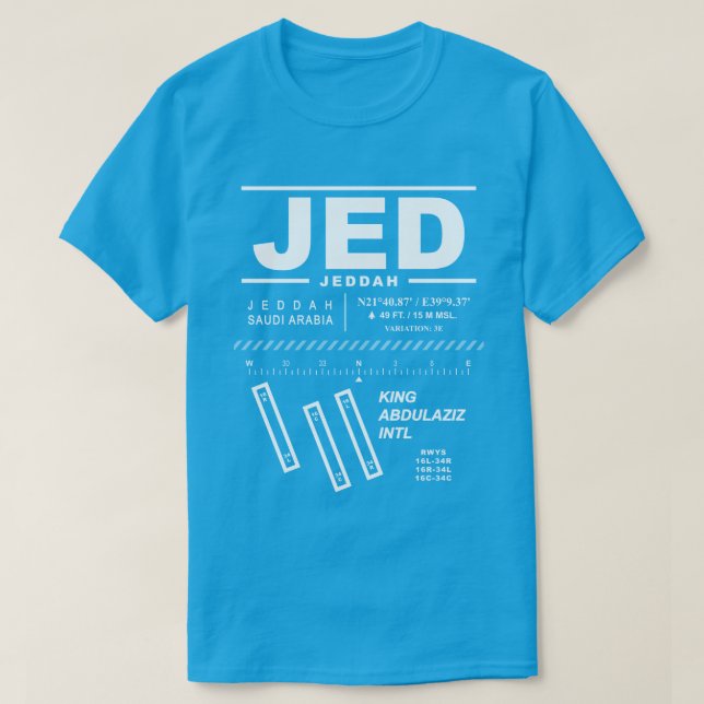 King Abdulaziz International Airport JED Tee Shirt (Design vorne)