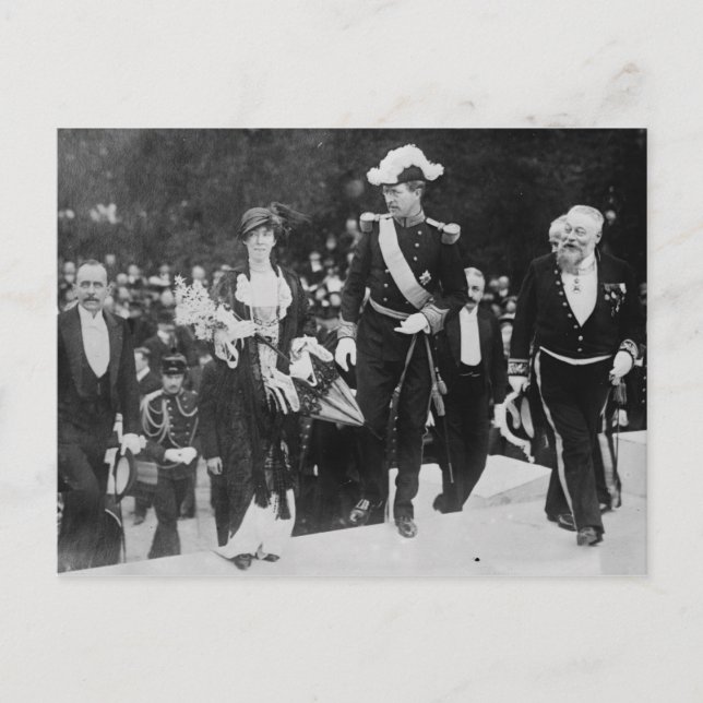 King Albert & Queen Elizabeth Gent Expo 1913 Postkarte (Vorderseite)