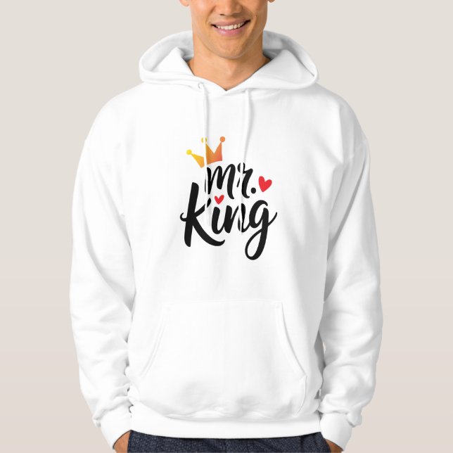 King and Queen Couple Hoodie | Passende Outfits (Vorderseite)
